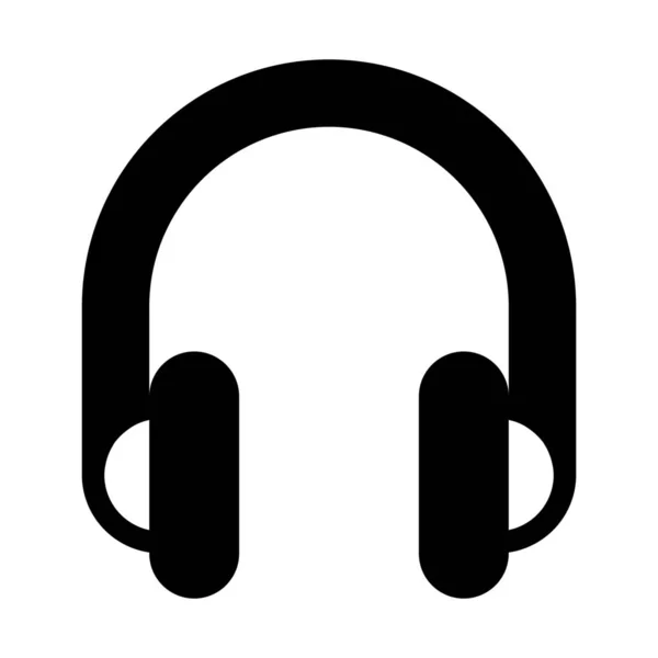 Ikony Połączenia Bezprzewodowego Zestawu Słuchawkowego Muzyka Białym Tle — Wektor stockowy