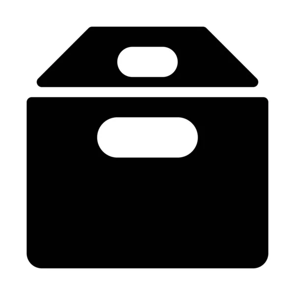 Tom Box Container Isolerad Vit Bakgrund — Stock vektor