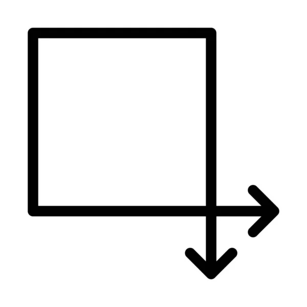 Απλή Διανυσματικά Εικονογράφηση Του Τετράγωνο Σχήμα Βέλους — Διανυσματικό Αρχείο