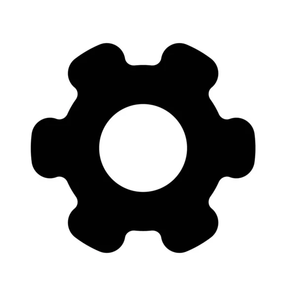 Ilustração Vetorial Simples Setting Cogwheel — Vetor de Stock