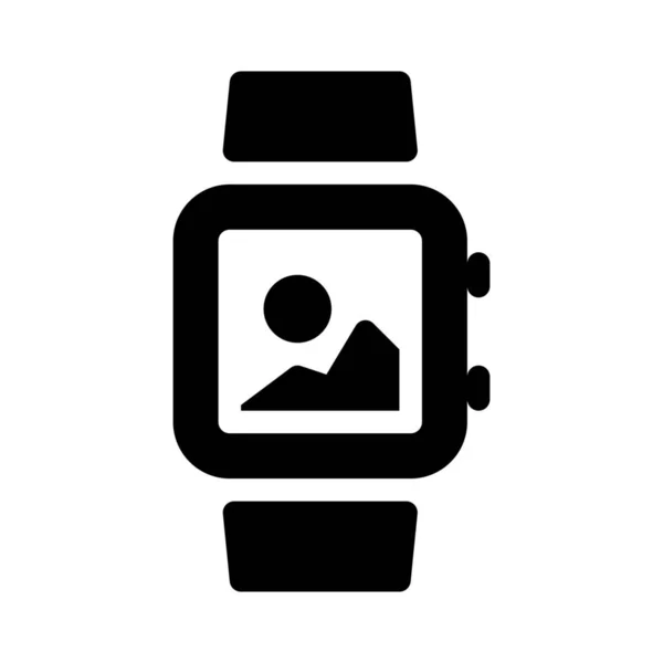 Ilustração Vetorial Simples Smartwatch Wearable Tech — Vetor de Stock