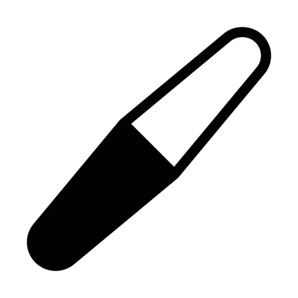 Nagellack Datei Einfache Abbildung Schwarzer Linie Auf Weißem Hintergrund — Stockvektor