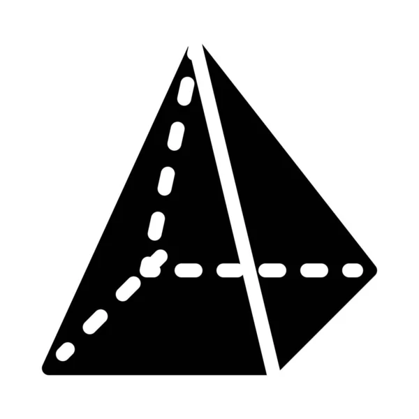 Estructura Pirámide Lados Aislados Sobre Fondo Blanco — Archivo Imágenes Vectoriales