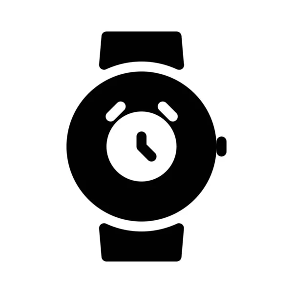 Ilustración Simple Vector Smartwatch Alarma Notificación — Vector de stock