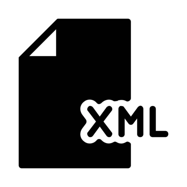 Semplice Illustrazione Vettoriale Del File Codifica Xml — Vettoriale Stock
