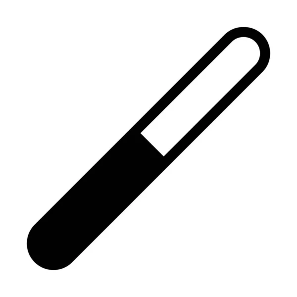 便利なネイルファイル 白背景のシンプルな黒い線図 — ストックベクタ