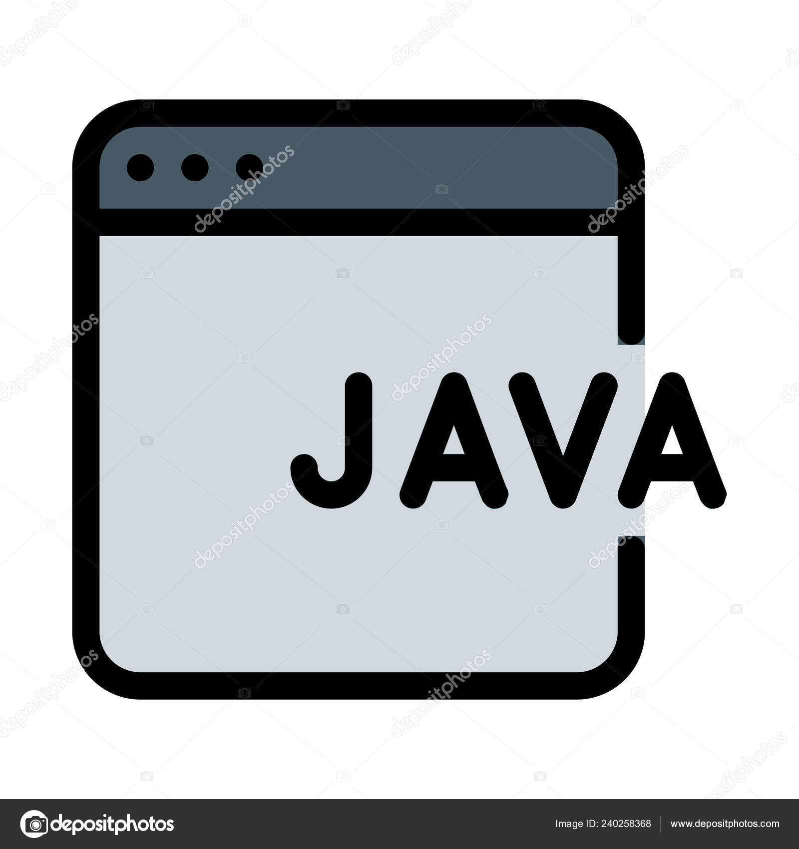 Java Programming Software Vector Illustration Stock Vector Image by ...