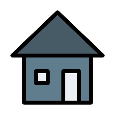 Beyaz arka plan üzerinde izole kulübe ev örnek