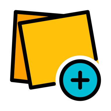 Beyaz arka plan üzerinde Post It vektör çizim Ekle