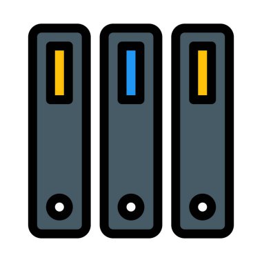 Beyaz arka planda dosyaları organize vektör çizim kutusu