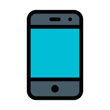 Küçük ekran telefon, basit soyut vektör çizim 