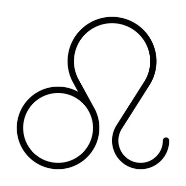 Leo astrolojik işaret, basit simgesi