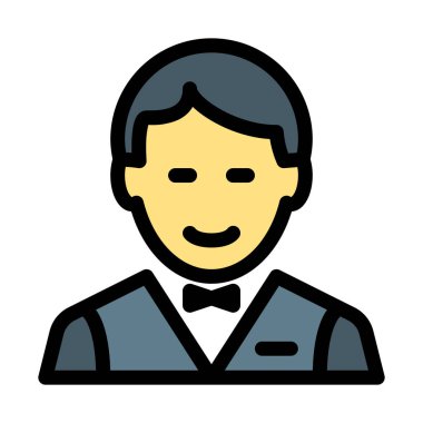 Garson otel asker, vektör çizim