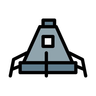 Uzay aracı gezegen iniş, vektör çizim