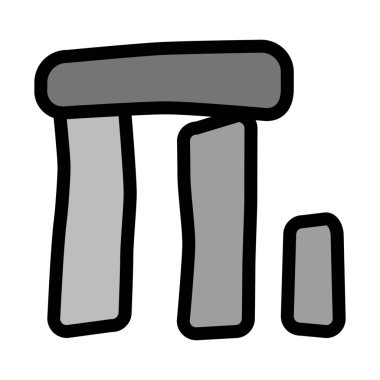 Stonehenge İngiltere'de beyaz arka plan üzerinde izole anıt