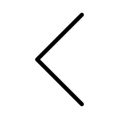 Sol ok yönünü beyaz arka plan üzerinde izole