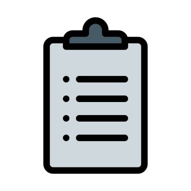 Pano vektör çizim beyaz arka plan üzerinde kontrol listesine