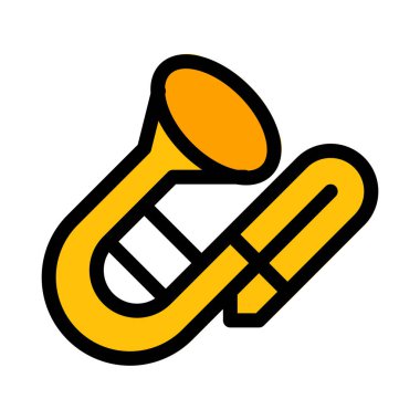 Trompet müzik aleti vektör çizim 