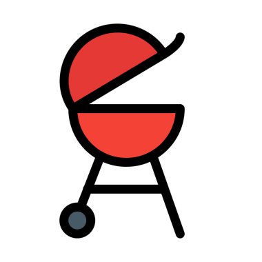 Açık barbekü ızgara, basit simgesi