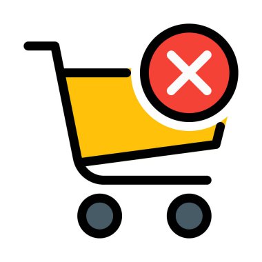 İptal veya sepeti basit vektör çizim silme