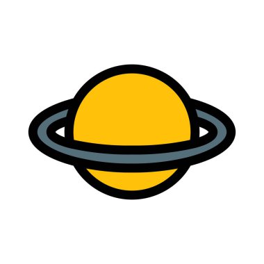 Satürn gezegenin vücut vektör çizim