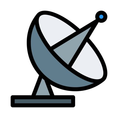 Parabolik anten çanak vektör çizim