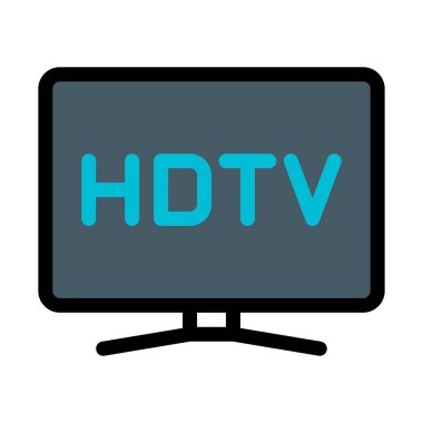 Yüksek tanımlı Tv ayarla, basit soyut vektör çizim 