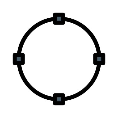 Yuvarlak seçim aracı, basit soyut vektör çizim 