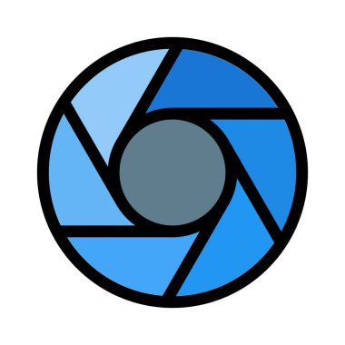 Objektif veya çekim hızı, basit simgesi