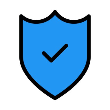 Beyaz arka planda etkin koruma sembol vektör çizim