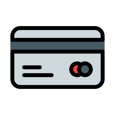 Kredi kartı ile ödeme basit vektör çizim