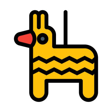 Pinata'yı midilli oyuncak vektör çizim