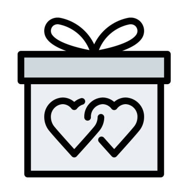 Mevcut kutusu düğün, illüstrasyon vektör