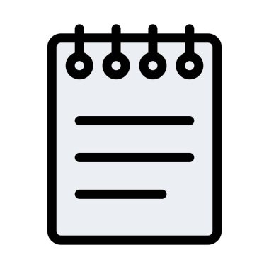 Spiral Not defteri izole vektör çizim