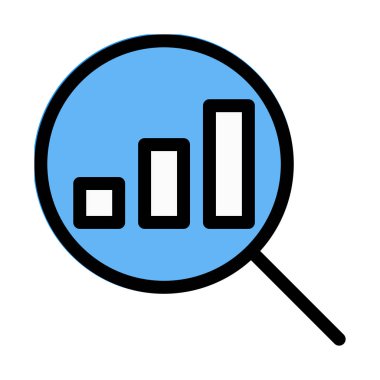 Arama kar istatistik, basit soyut vektör çizim 