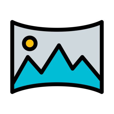 Panorama çekim modu vektör çizim