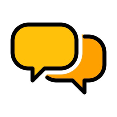 Dikdörtgen konuşma balonları, basit simgesi