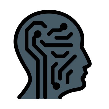 yapay zeka vektör çizim beyaz arka plan üzerinde