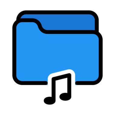 Ses veya müzik klasörüne vektör çizim