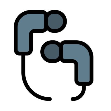 Rahat kulaklık aygıtı basit vektör çizim