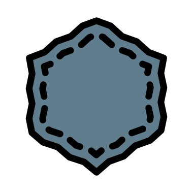 Altıgen şekil kare, basit simgesi