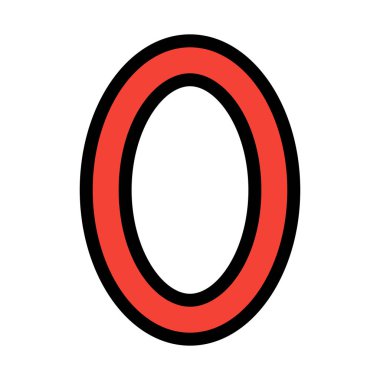 Oval basit fotoğraf çerçeve vektör çizim