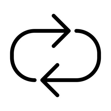 Beyaz arka plan üzerinde eğrisi izole eşitleme döngü