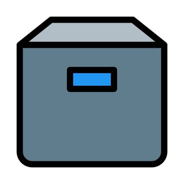 Sevk irsaliyesi kutu karton vektör çizim beyaz arka plan üzerinde