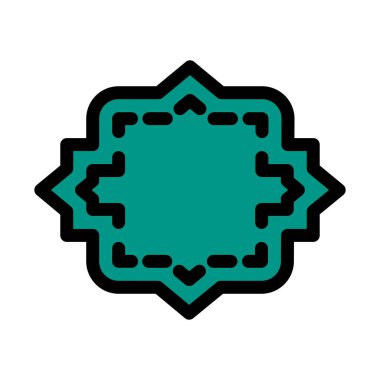 Dekoratif tarzı çerçeve basit vektör çizim