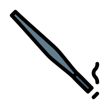 Beyaz arka plan üzerinde sahibi vektör çizim ile sigara