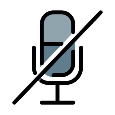 Telefon mikrofon kapalı vektör çizim