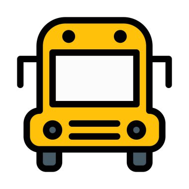 Okul otobüs ulaşım seyahat, vektör çizim