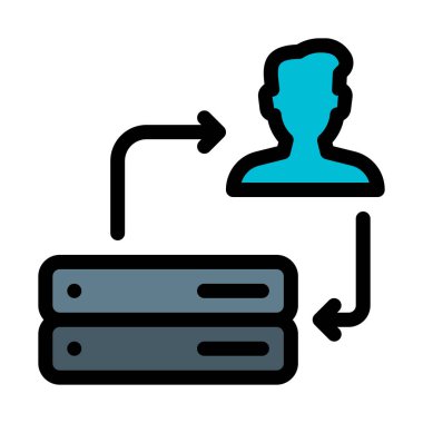 Sunucu Kullanıcı eşitleme, vektör çizim