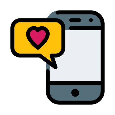 İleti teslim, basit simge seviyorum